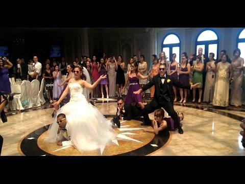 Must see epic surprise wedding first dance Psy Gangnam Style Too Legit Too Quit remix